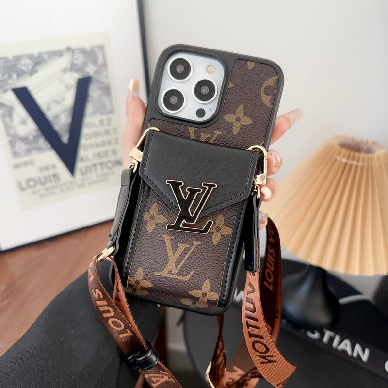 Lou Card Bag Five Color Chain iPhone Case