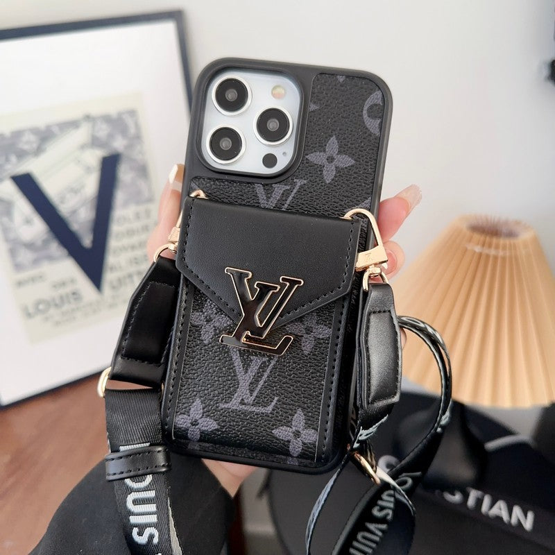 Lou Card Bag Five Color Chain iPhone Case