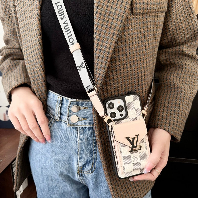 Lou Card Bag Five Color Chain iPhone Case