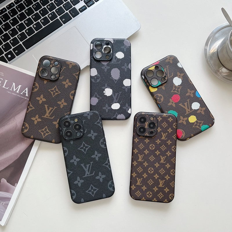 Lou Classic Color Leather iPhone Case