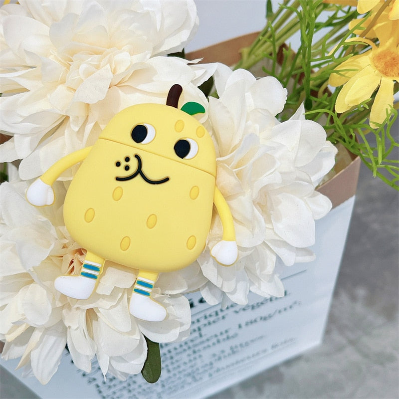 3D Cute Fruit 'Snow Pear' Premium AirPods Case Shock Proof Cover