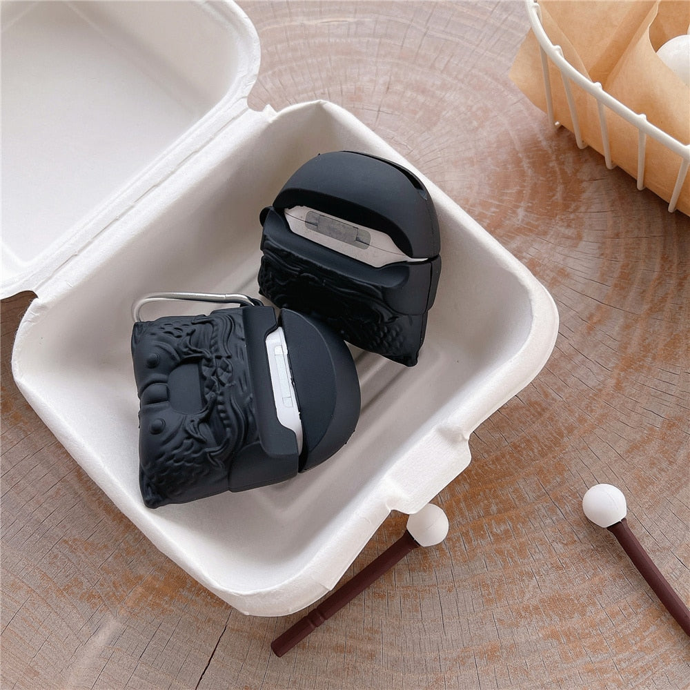 Black Wooden Fish Temple Premium AirPods Case Shock Proof Cover