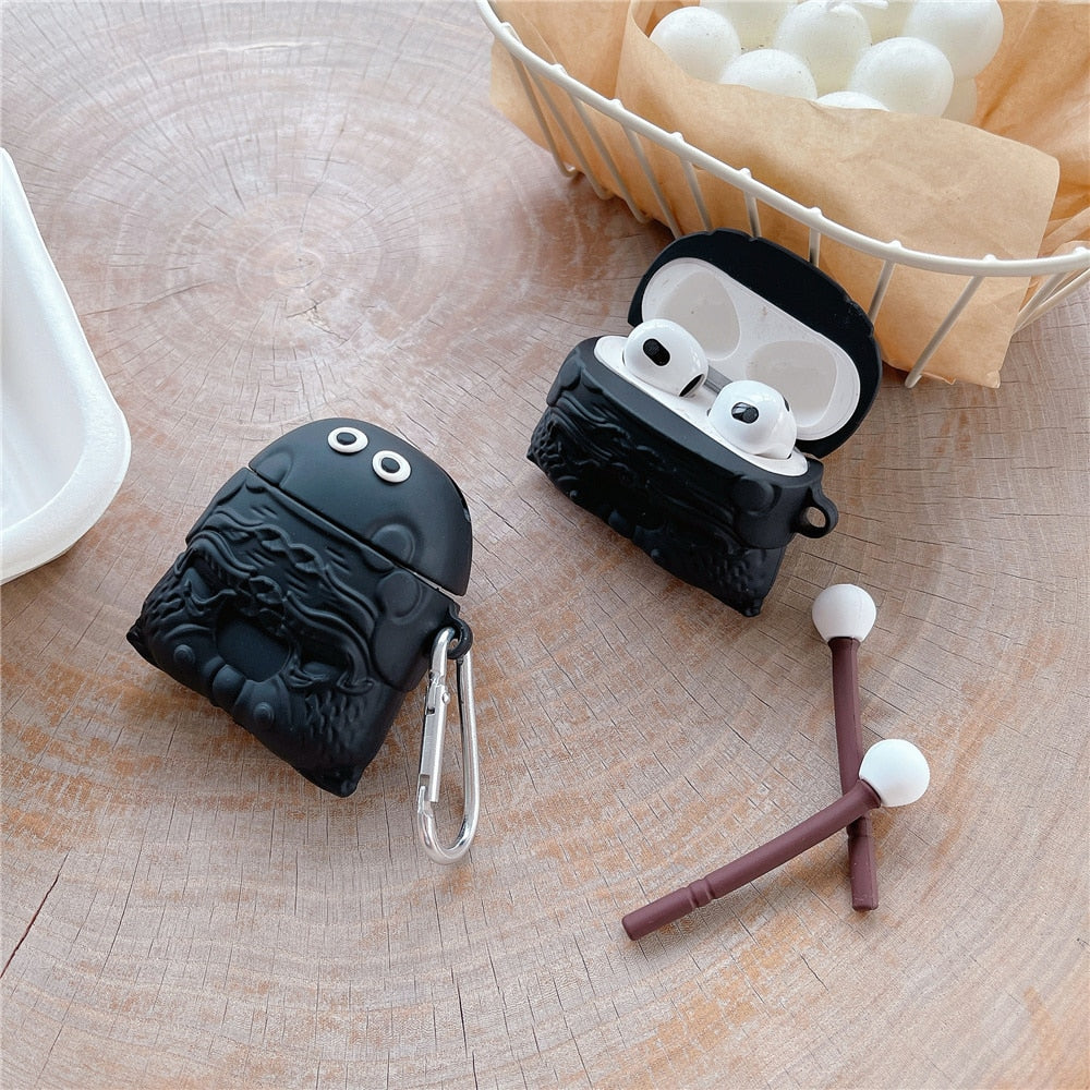 Black Wooden Fish Temple Premium AirPods Case Shock Proof Cover